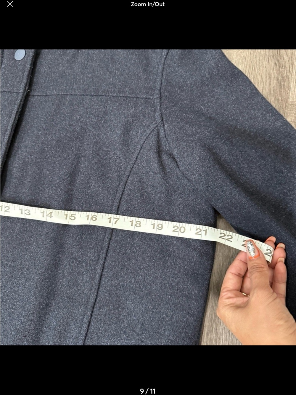 RVCA Heather Navy Wool Blend Insulated Coat Jacket Quilted Lined Size S - Picture 9 of 10